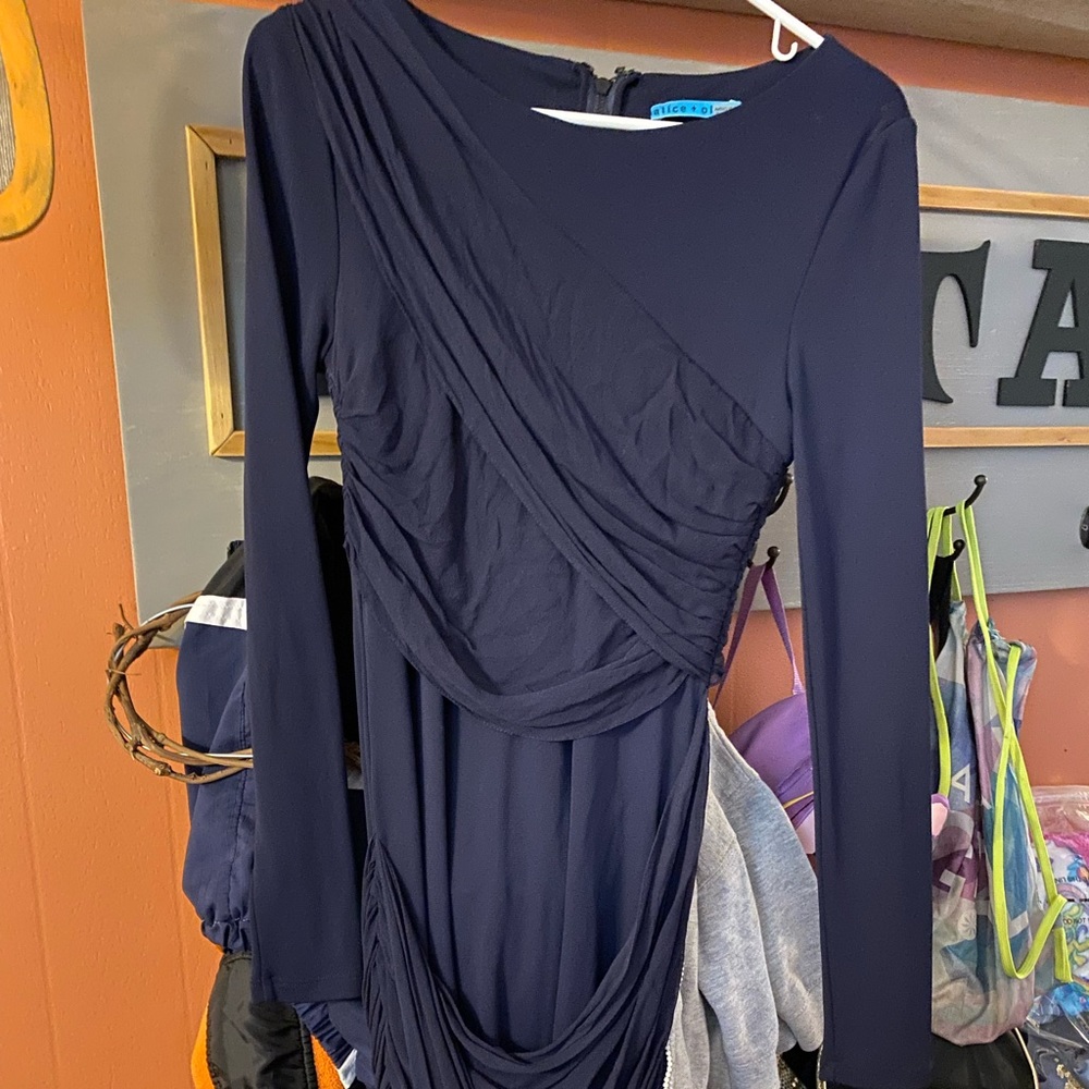 Alice + Olivia navy dress